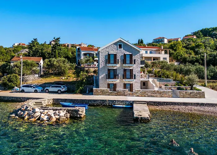 Вилла Seafront Draga With Heated Infinity Pool *